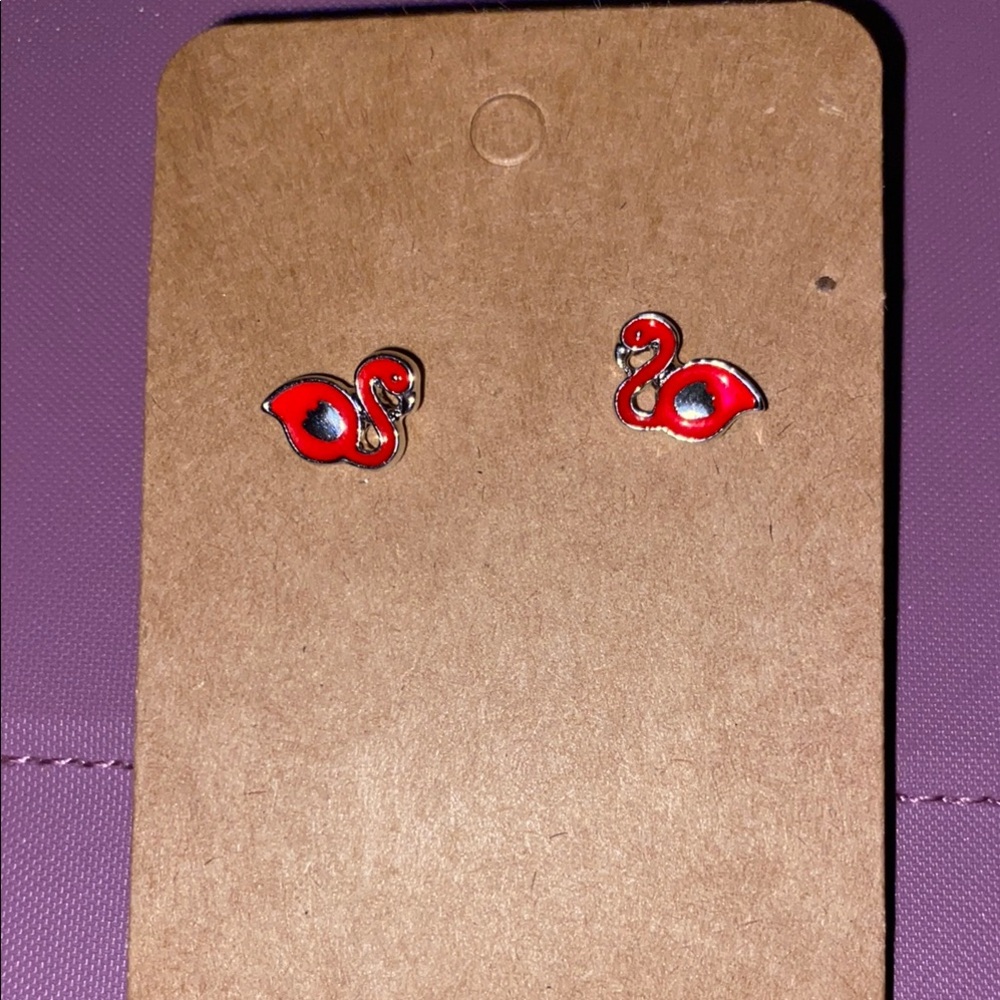 Red Flamingo Kids Earrings